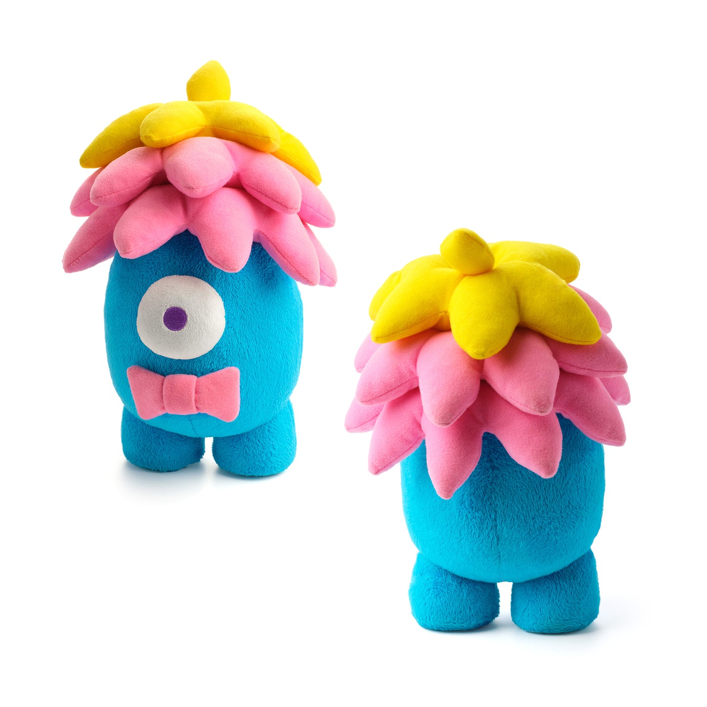 Hey Clay monster knuffel Hipster voorkant en achterkant, kleurrijk kindercadeau met pluche materiaal