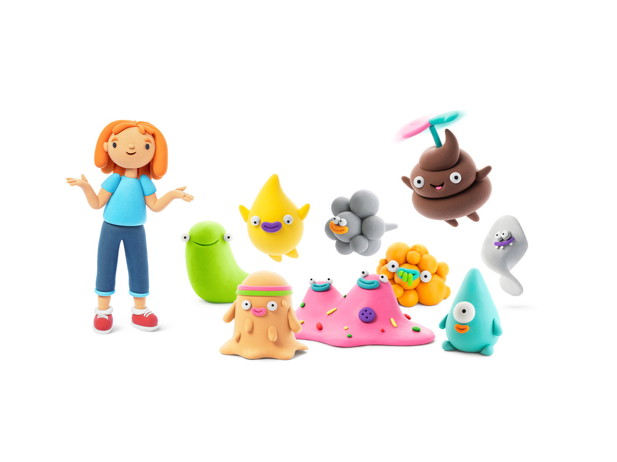 Hey Clay Poop Oops boetseerklei figuren: grappige karakters gemaakt met kleurrijke speelgoedklei