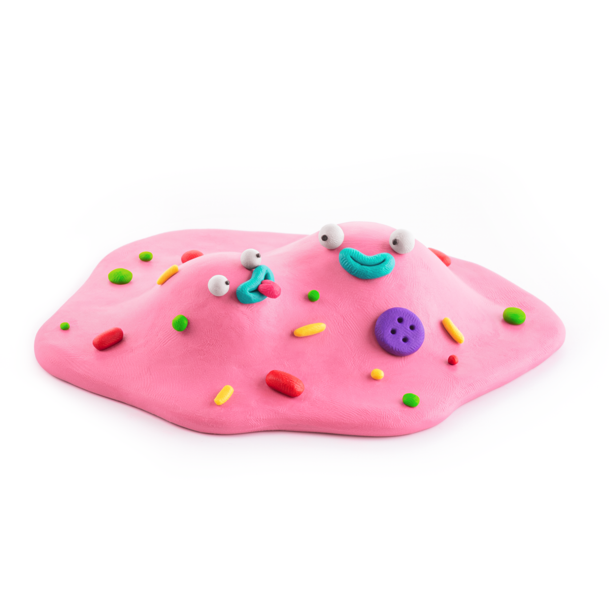 Hey Clay roze speelgoedklei plas met kleurrijke details, creatief klei idee voor kinderen
