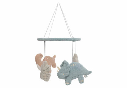 Hero shot van Jollein Baby Mobiel Roarsome met pluche dinosaurussen, ook wel boxmobiel genoemd, een origineel kraamcadeau.