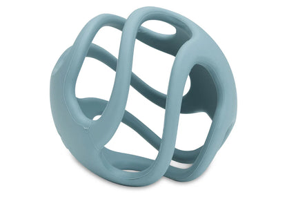 Jollein bijtring bal in Sea Green met open structuur voor gemakkelijke grip, perfect als box speelgoed.