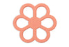 Jollein bijtring siliconen flower coral rose met bloemmotief, bovenaanzicht baby speelgoed