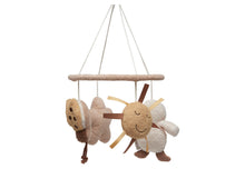 Jollein Boxmobiel Spring Garden met pluchen zon, vlinder en schaapje in zachte natureltinten