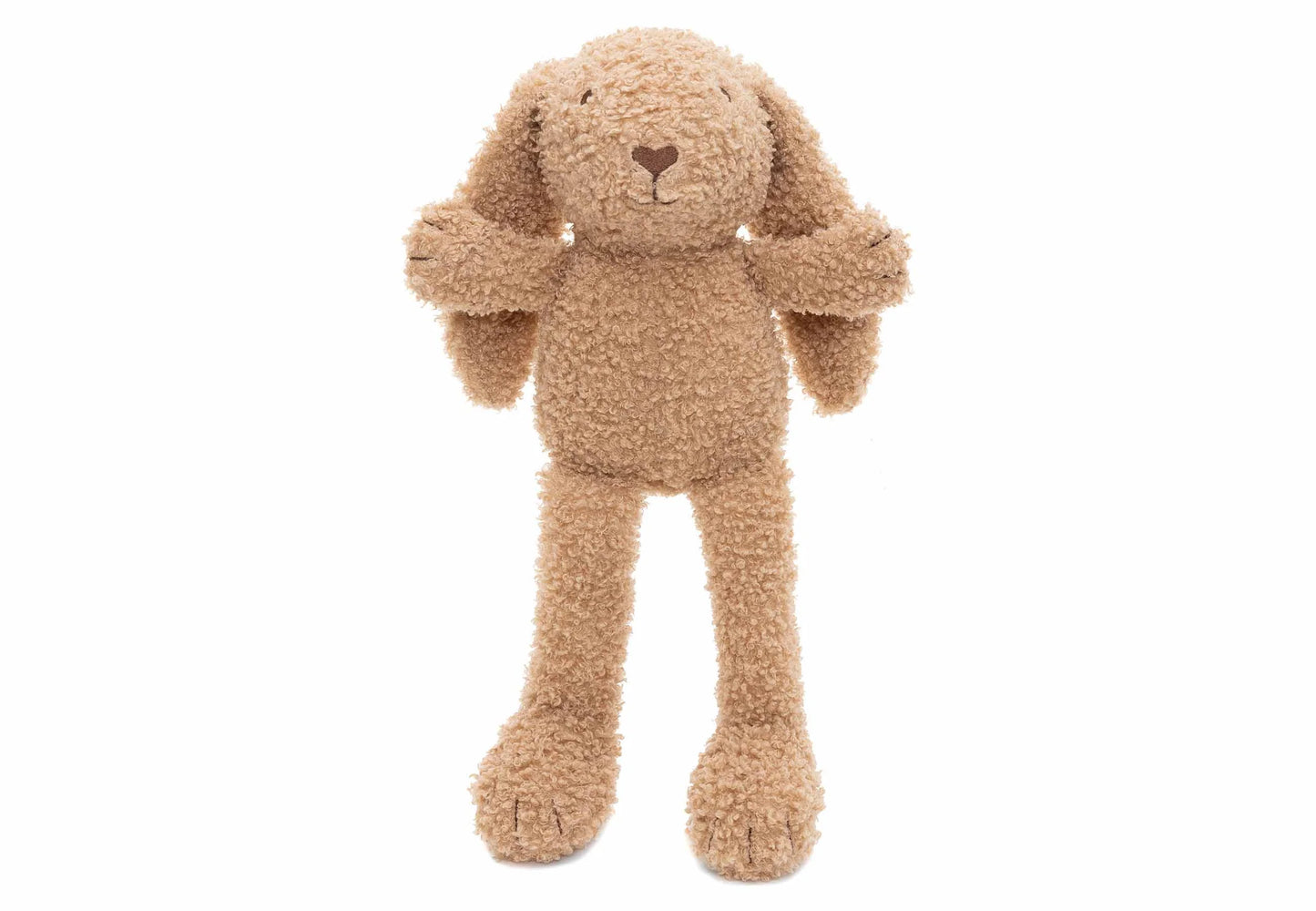 Staande Jollein Knuffel Bunny in biscuitkleur van zachte teddy voor baby’s en peuters als lief kraamcadeau.