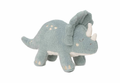 Volledige weergave van Jollein Knuffel Roarsome dinosaurus in blauw met biscuitdetails, leuk kraamcadeau.