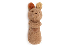 Jollein rammelaar Kangaroots camel, pluche kangoeroe babyspeelgoed met kleurrijke oortjes, ideaal kraamcadeau