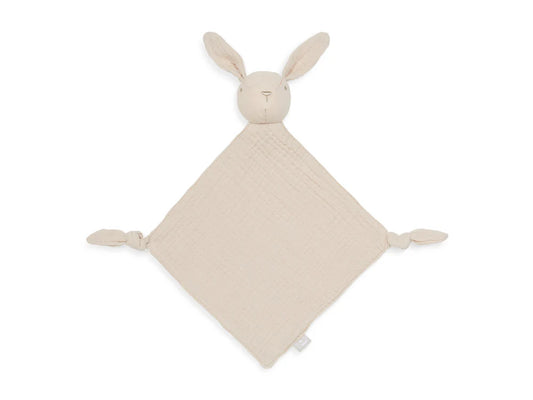 Jollein Speendoekje Bunny Ears Nougat, zachte speenknuffel met konijnengezicht, ideaal baby cadeau of kraamcadeau.