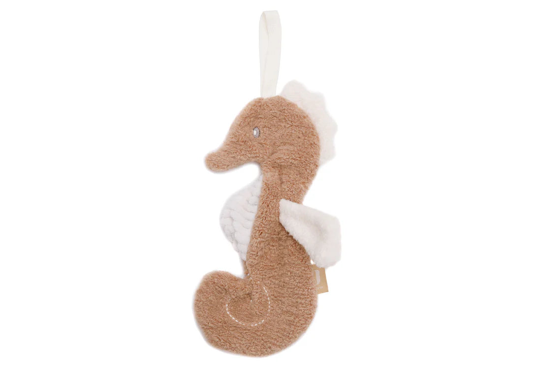 Jollein Speendoekje Deepsea Sea Horse zeepaardje in beige en wit, perfect zacht knuffeldoekje voor baby’s.