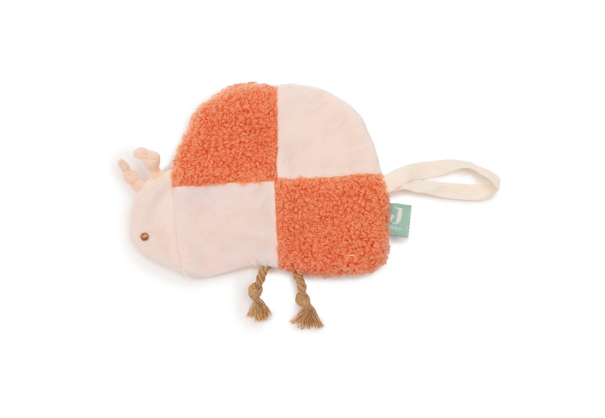 Jollein speendoekje ladybug lieveheersbeestje, roze velvet oranje teddy touwpootjes, schattig kraamcadeau baby