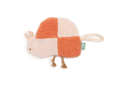 Jollein speendoekje ladybug lieveheersbeestje, roze velvet oranje teddy touwpootjes, schattig kraamcadeau baby