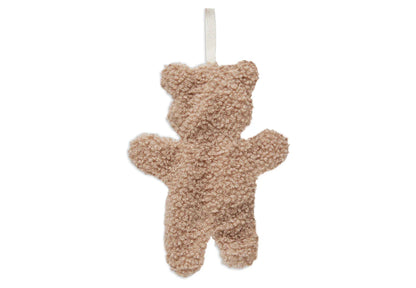 Achterkant van het Jollein Speendoekje Teddy Bear in kleur Biscuit van zachte teddy stof, ideaal als speenknuffel.