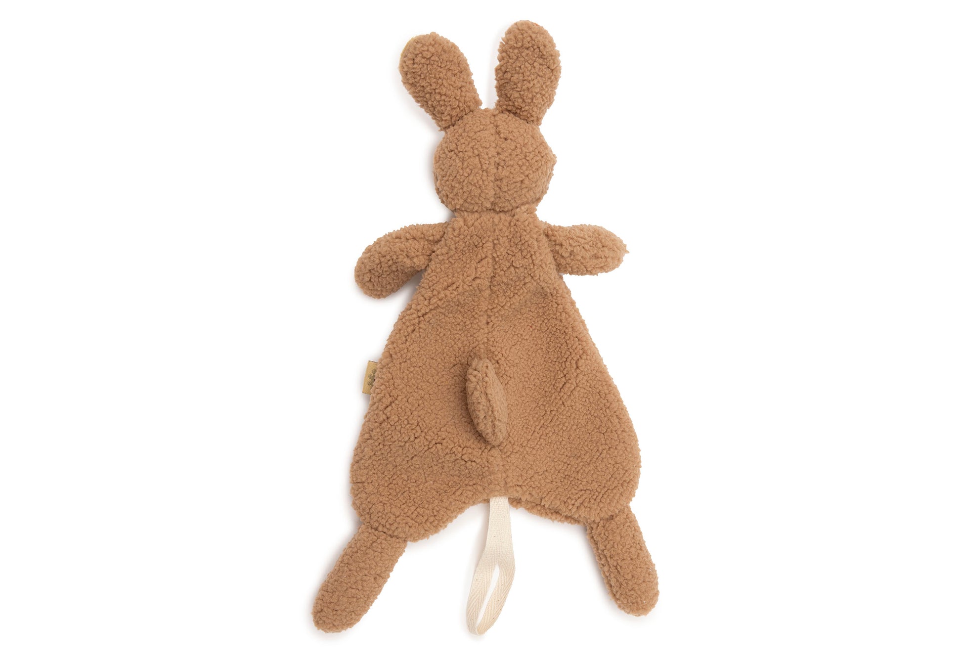 Jollein speenknuffel konijn camel achterzijde, zacht teddystof met speenhouder, kraamcadeau voor baby.