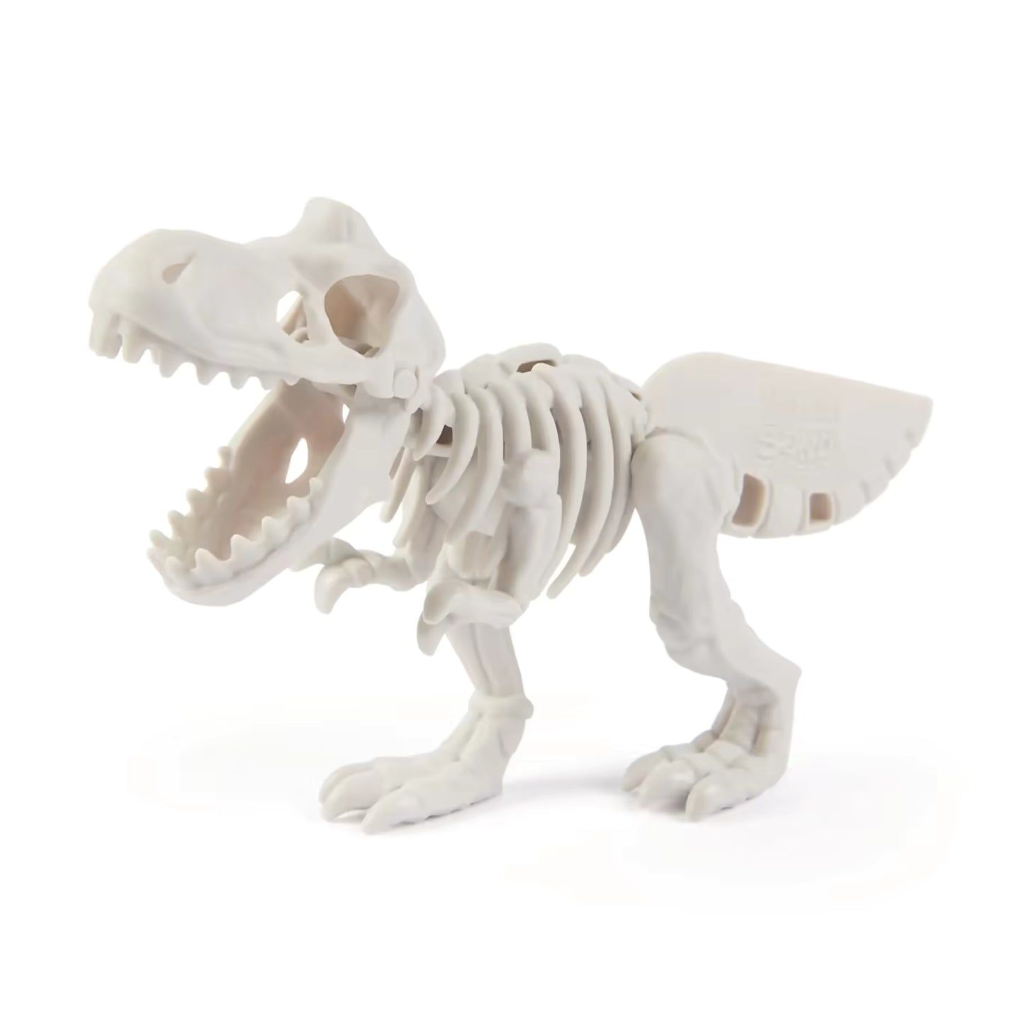 Gedetailleerd los dinosaurus skelet van een T-Rex in de Kinetic Sand set, een onmisbaar onderdeel van educatief speelgoed.