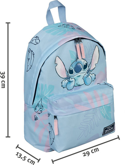 Kleine rugzak Undercover met Stitch motief 39x29x13,5cm afmetingen zijkant met maataanduiding