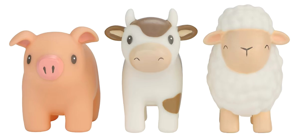 Little Dutch Bad Figuren Set Farm met varken, koe en schaap, 3-delig peuter speelgoed voor in bad.