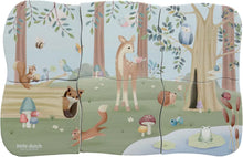 Little Dutch badpuzzel forest friends compleet gelegd met bosdieren, ideaal badspeelgoed voor peuters in bad.