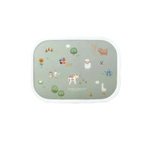 Little Dutch broodtrommel Farm in groen met witte deksel, ideaal als broodtrommel kind of Mepal lunchbox.