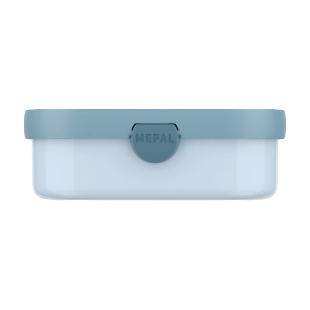 Little Dutch broodtrommel Forest Friends van Mepal, blauw kunststof lunchbox voorkant verpakking voor kinderen