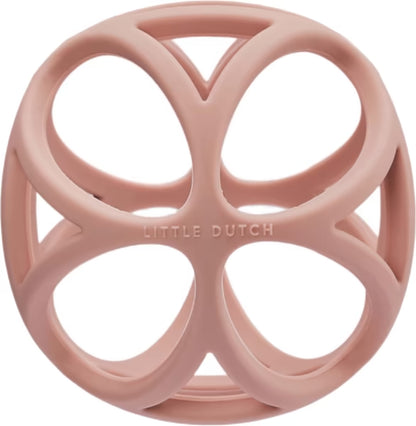 Little Dutch Grijpbal roze van zacht siliconen, ideaal baby speelgoed en bijtspeeltje vanaf 4 maanden.