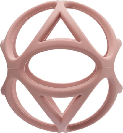 Little Dutch Grijpbal roze met open structuur, functioneert ook als bijtring baby en sensorisch speelgoed.