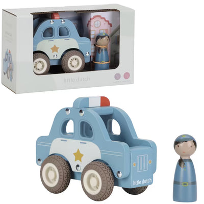 Little Dutch Houten Politiewagen met Pegdoll