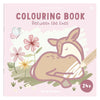 Little Dutch kleurplaat Fairy Garden kleurboek voorkant met schattige hertje en bloemen illustraties
