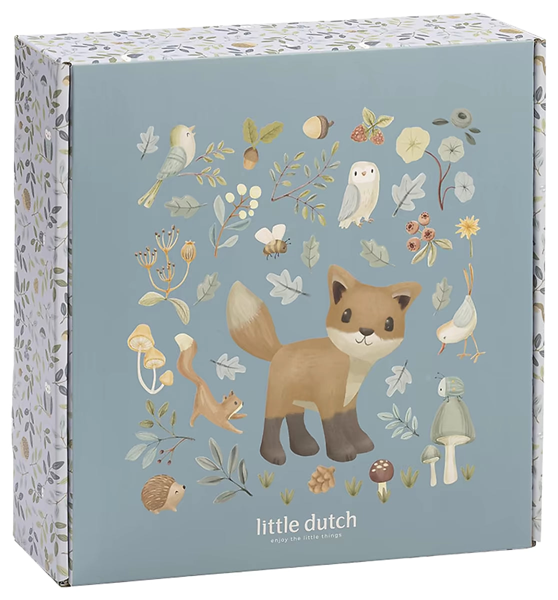 Voorkant van Little Dutch Knutseldoos Forest Friends met vos en bosdieren, ideaal voor leuke dingen om te knutselen.