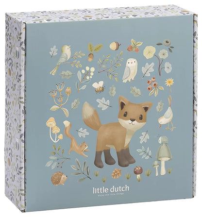 Voorkant van Little Dutch Knutseldoos Forest Friends met vos en bosdieren, ideaal voor leuke dingen om te knutselen.