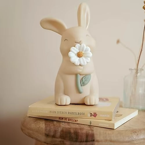 Little Dutch nachtlampje Baby Bunny decoratief op stapel kinderboeken, ideaal nachtlampje kind.
