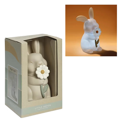 Little Dutch nachtlampje Baby Bunny in doos, voorkant verpakking met zichtbare productpresentatie.