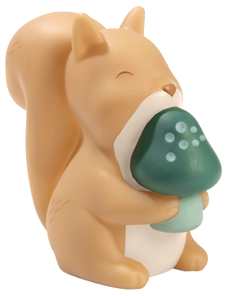 Little Dutch nachtlampje eekhoorn Forest Friends, bruin met paddenstoel, sfeervolle nachtlamp voor kinderen.