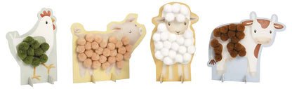 Little Dutch pompom boerderij dieren compleet gevuld, ideaal voor pompom maken en knutselen met peuters.