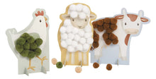Little Dutch pompom Little Farm dieren waarbij kinderen pompom plakken voor creatieve knutsel ideeën.