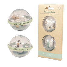 Little Dutch Roterende Ballen Farm 2-delig, voorkant verpakking met schaap en kip, geschikt als peuter speelgoed.