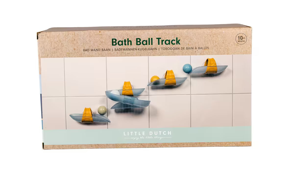 Verpakking Little Dutch Waterbaan Blauw, bad speelgoed met ballen en banen, geschikt als speelgoed voor in bad.