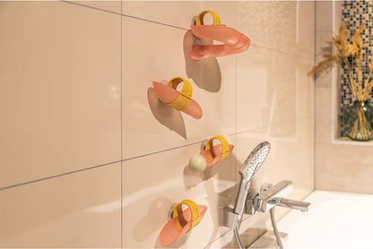 Little Dutch Waterbaan - Roze bevestigd op badkamertegels, kleurrijk speelgoed voor in bad met ballen.