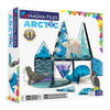 Voorkant verpakking Magna Tiles Arctic Animals-set en bevat 25 magnetische bouwstenen voor de leeftijd van 3-99 jaar.