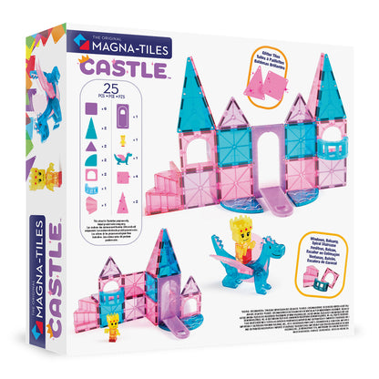 Magnetic magna tiles Castle achterzijde verpakking met inhoud overzicht 25 magnetische tegels