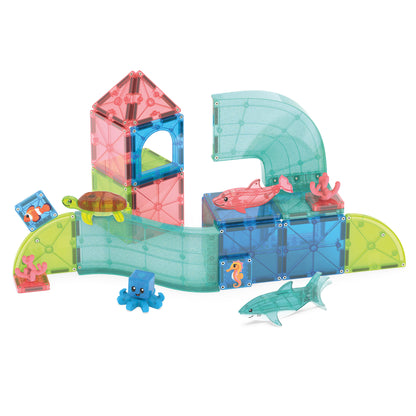 Magnetic magna tiles Coral Reef constructie met magnetische dolfijn en 25 magnetische onderdelen