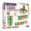Magna Tiles microMAGS Learn Letters 56 pc verpakking voorkant met magnetische lettertegels