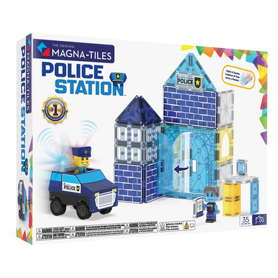 Magnetic Magna Tiles Police Station - 35 magnetische bouwstenen
