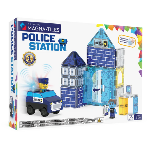 Magna-Tiles Police Station - 35 magnetische tegels