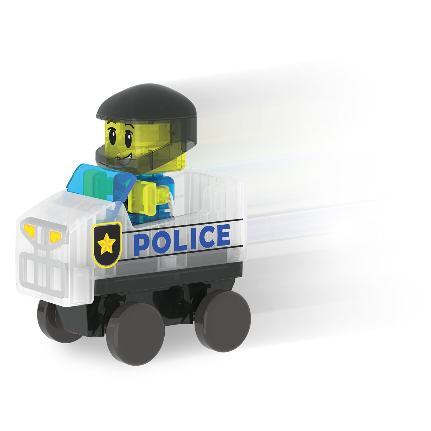 Magnetic magna tiles Police Station politieautootje detail met magneet speelgoed onderdelen