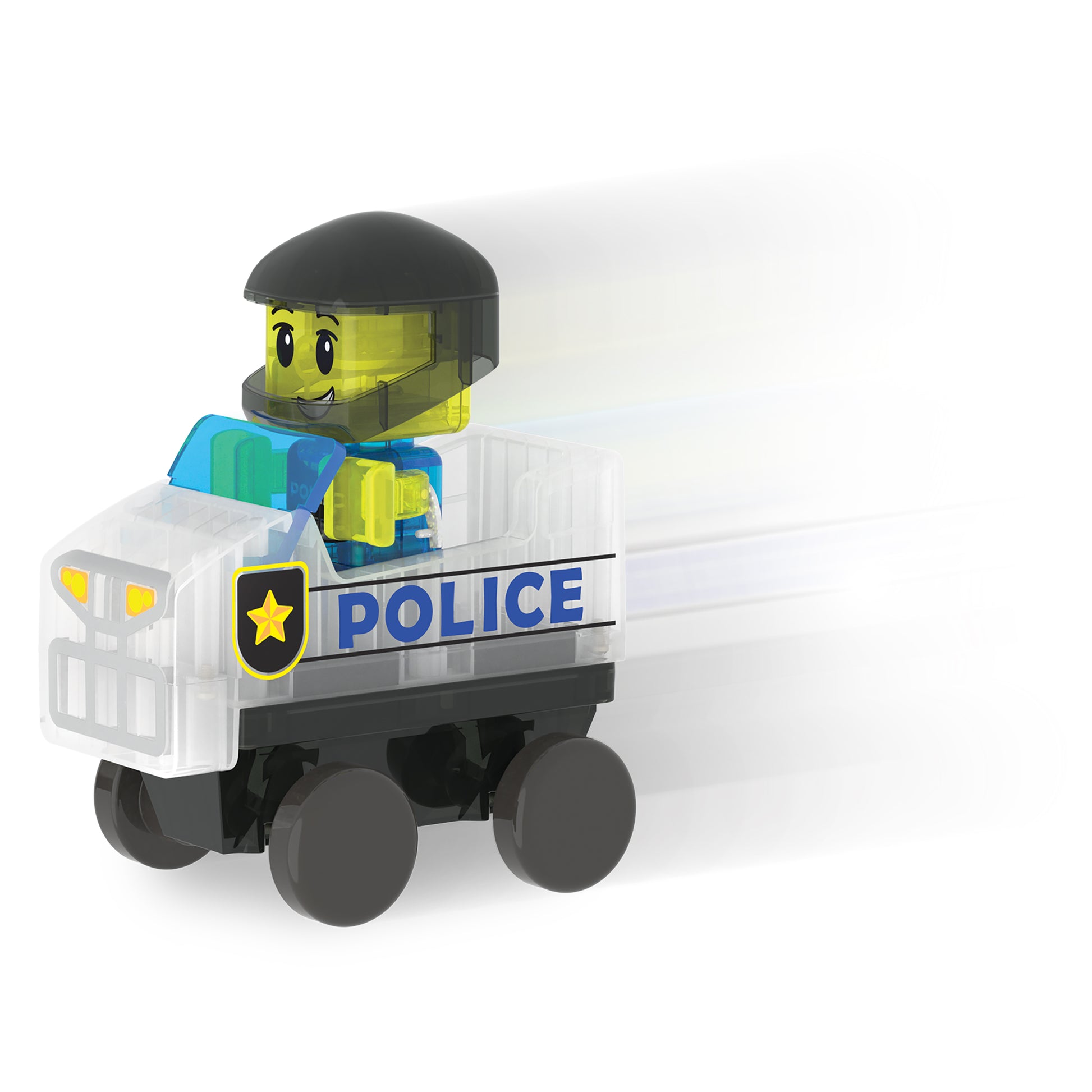 Magnetic magna tiles Police Station politieautootje detail met magneet speelgoed onderdelen