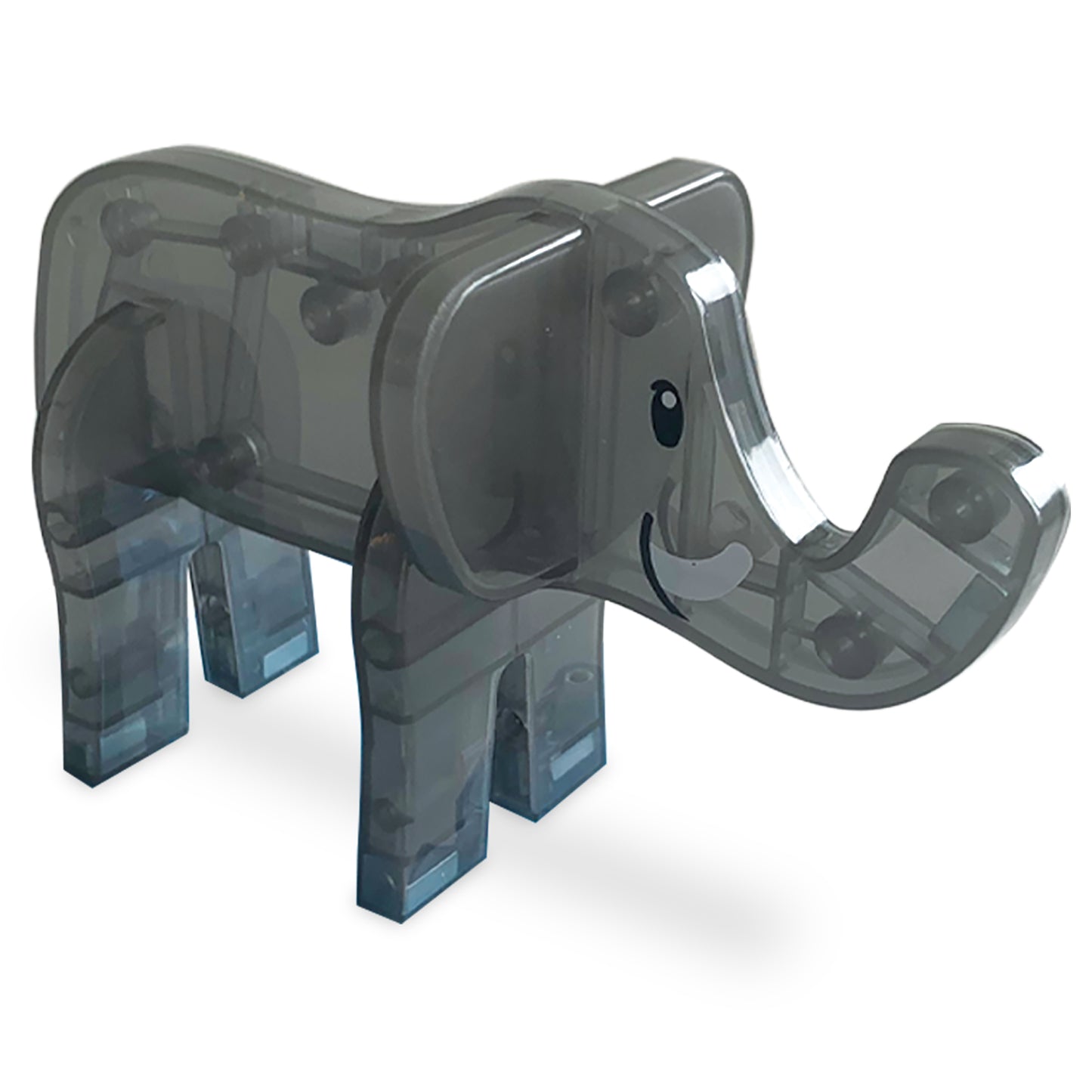 Magnetic magna tiles Safari Animals olifant detail grijze magnetische figuur met blauwe poten magneet speelgoed