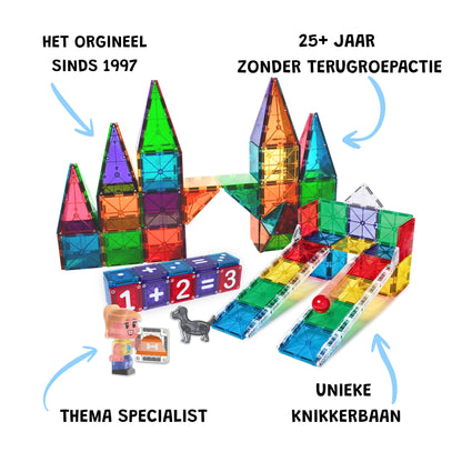Voordelen van Magna Tiles magnetische tegels: het origineel sinds 1997, thema specialist en unieke knikkerbaan