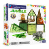 Voorkant doos van magnetic Magna Tiles Jungle animals set en bevat 25 magnetische bouwstenen inclusief dieren. vanaf 3 jaar.