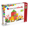 Magnetic magna tiles Builder XL verpakking voorkant met 50 magnetische tegels en bouwvoertuigen