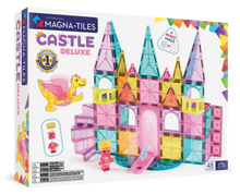 Magnetic magna tiles CASTLE DXL voorkant verpakking met kleurrijk kasteel van 48 magnetische tegels