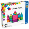Voorzijde van de doos van Magnetic Magna Tiles Classic Set met 32 kleurrijke magnetische bouwstenen magneet speelgoed.